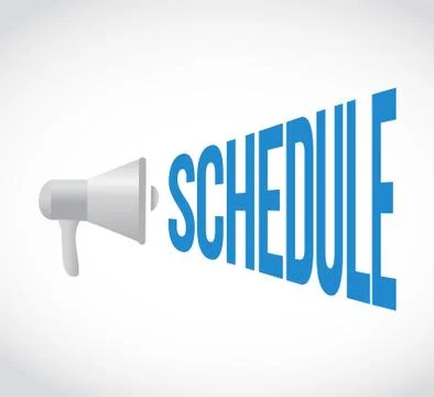Schedule megaphone message Illustrazione stock