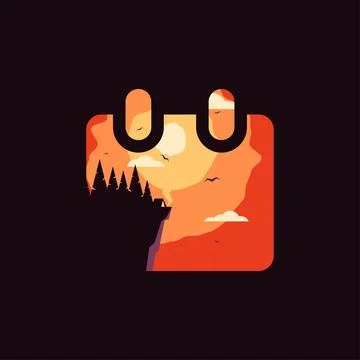 Schedule Outdoor Logo Stock Illustration