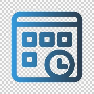 Schedule outline icon. with gradient colors suitable for interfaces Stock Illustration