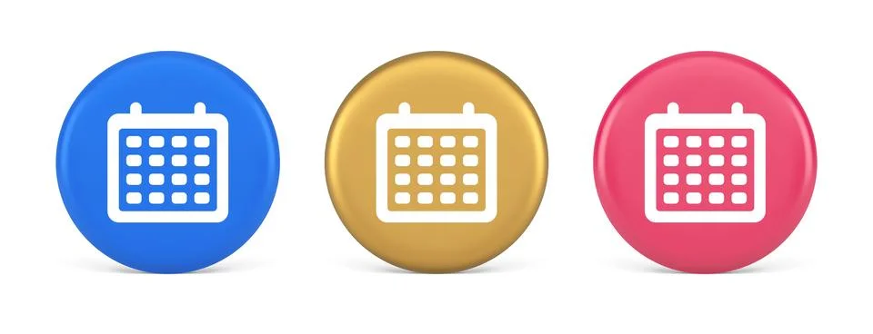 Schedule planner organizer button to do list agenda reminder service 3d rea.. Illustrazione stock