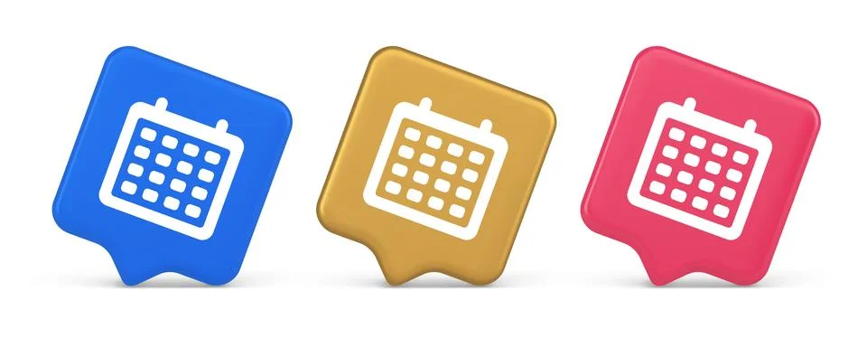 Schedule planner organizer button to do list agenda reminder service 3d rea.. Illustrazione stock