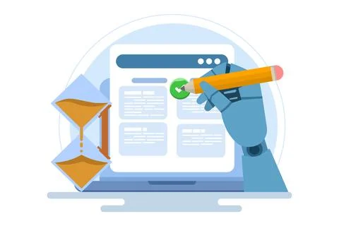 Schedule planning concept. Flat vector illustration banner. Job tasks. 스톡 일러스트