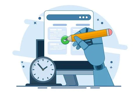 Schedule planning concept. Flat vector illustration banner. Job tasks. 스톡 일러스트