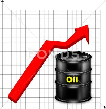 The schedule of a rise in prices for oil Stock Illustration