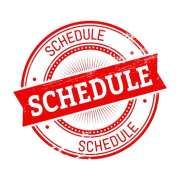 Schedule round stamp Stock-Illustration