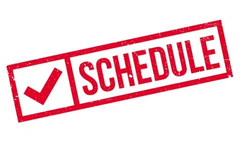 Schedule rubber stamp Stock Illustration