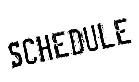 Schedule rubber stamp Stockillustratie
