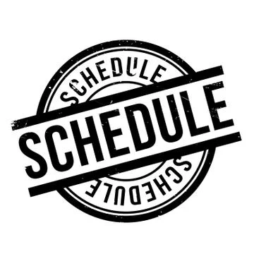 Schedule rubber stamp Stockillustratie
