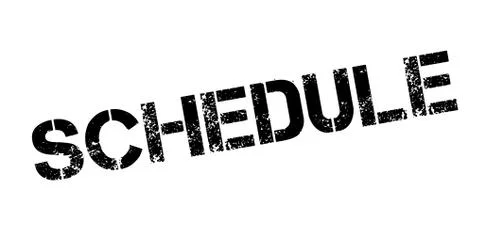 Schedule rubber stamp Stock Illustration