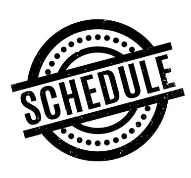Schedule rubber stamp Stockillustratie