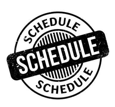 Schedule rubber stamp Stock Illustration