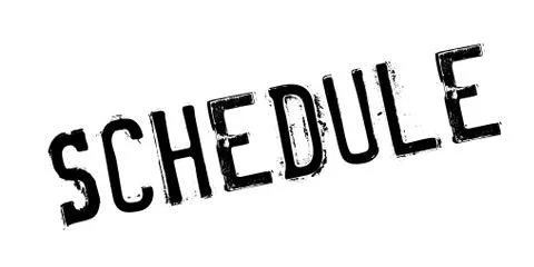 Schedule rubber stamp Stock Illustration