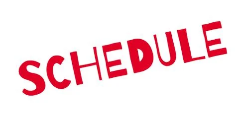 Schedule rubber stamp Stock Illustration