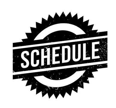 Schedule rubber stamp Stock Illustration