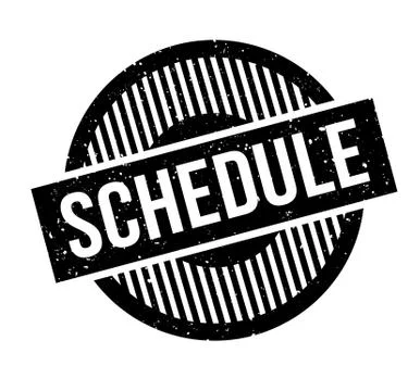 Schedule rubber stamp Illustrazione stock