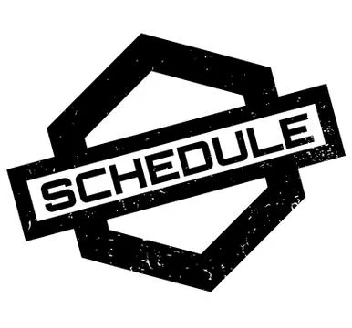 Schedule rubber stamp イラスト素材