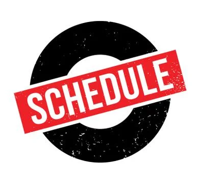 Schedule rubber stamp Stock Illustration