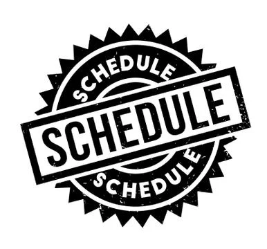 Schedule rubber stamp Stock Illustration