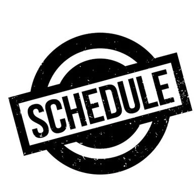 Schedule rubber stamp 스톡 일러스트