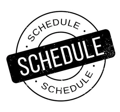 Schedule rubber stamp Stock Illustration