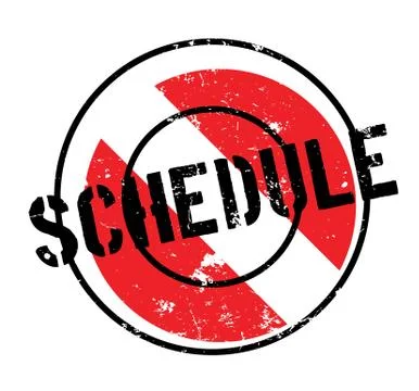 Schedule rubber stamp Stock Illustration