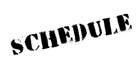 Schedule rubber stamp Illustrazione stock