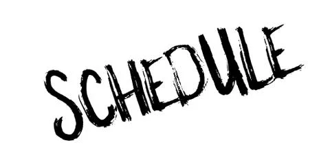Schedule rubber stamp Stock Illustration