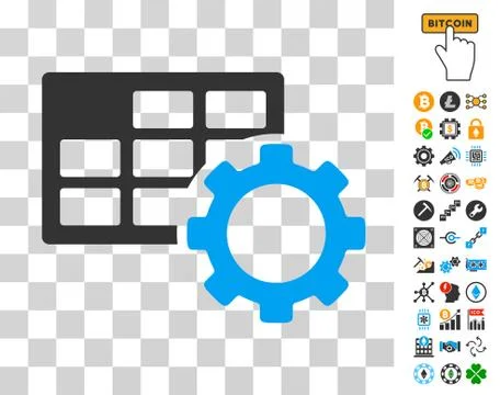 Schedule Settings Icon with Bonus Stock Illustration