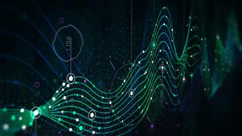 Schedule statistics data, analytical indicator sci-fi background, monitor scr Stock Photos