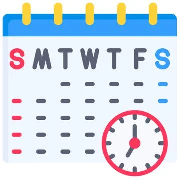 Schedule, Telecommuting or remote work icon, vector illustration Stock Illustration
