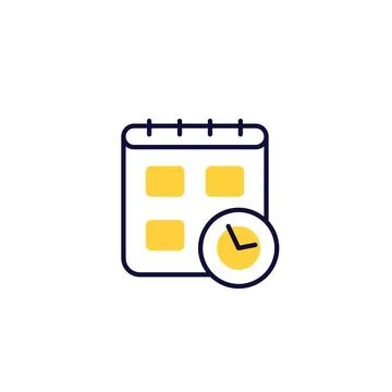 Schedule vector icon on white Stock Illustration