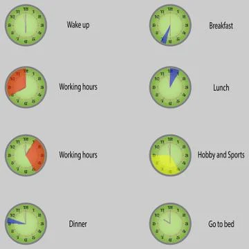 Schedule weekday Stock Illustration