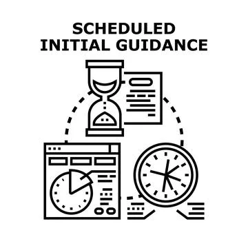 Scheduled initial guidance concept vector illustration Stock Illustration