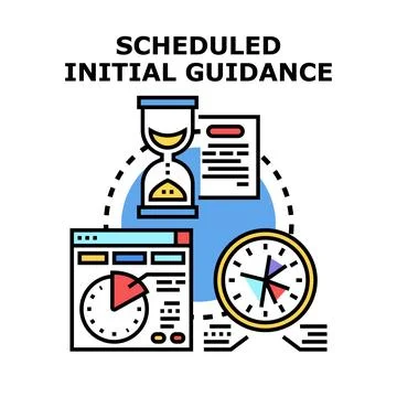 Scheduled initial guidance concept vector illustration Stock Illustration