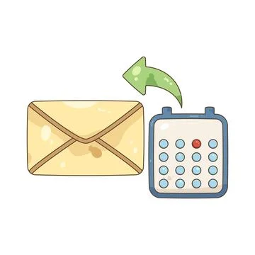 Scheduled mail Ilustração Stock