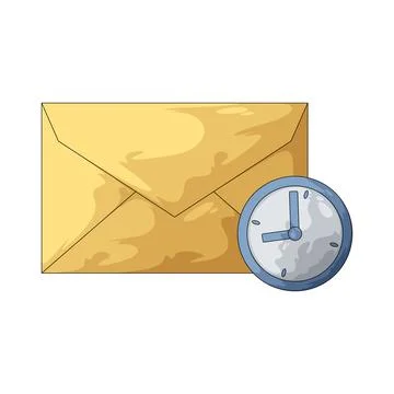 Scheduled mail illustration Stock Illustration