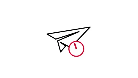Scheduled Paper Plane Vídeos de archivo 334288968