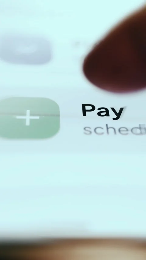 Scheduled Payment Shortcut on Banking Dashboard Stockbeeldmateriaal 337891928