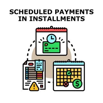 Scheduled payments in installments concept vector Stock Illustration