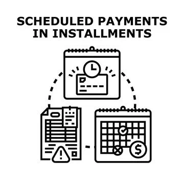 Scheduled payments in installments concept vector Ilustração Stock