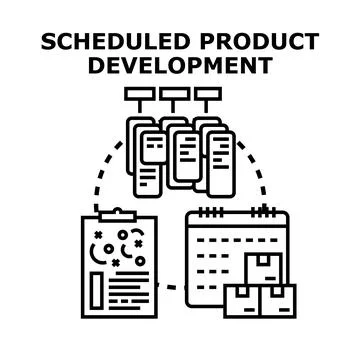 Scheduled product development planning concept vector illustration イラスト素材