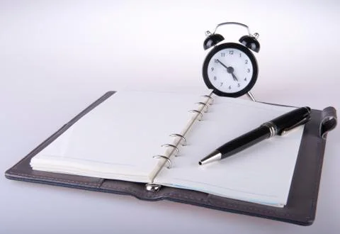 Scheduler and pen Stock Photos