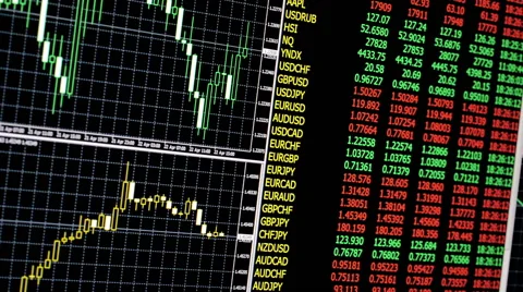 Schedules and charts financial instruments Stock Footage 49386444