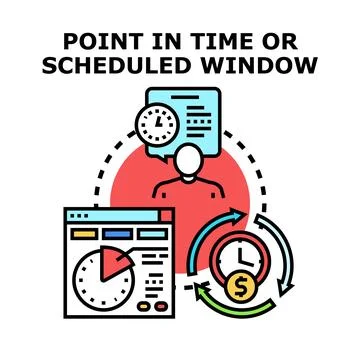 Scheduling and managing time with a planned window Stock Illustration