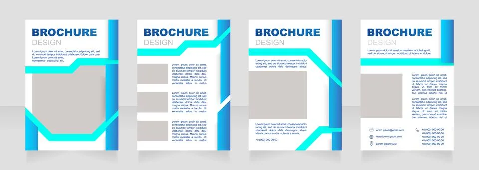 Scheduling construction projects blank brochure design Stock Illustration