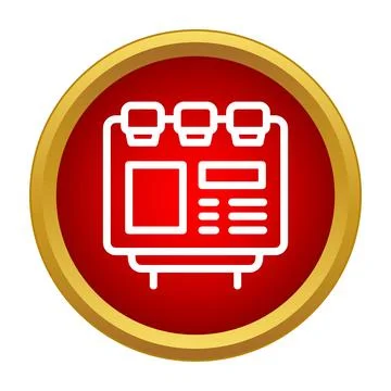 Scheduling events with a flat line calendar icon Ilustración de archivo