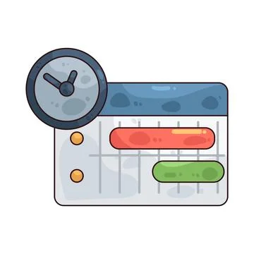 Scheduling illustration Stock Illustration