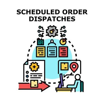Scheduling order dispatches process for efficient logistics 库存插图