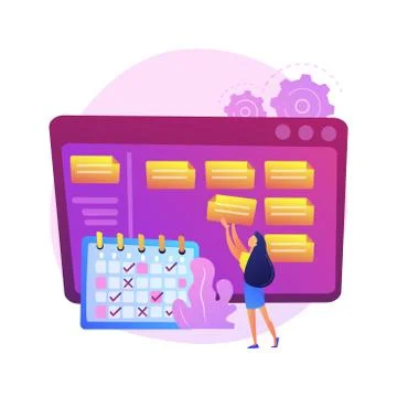 Scheduling, planning vector concept metaphor. 스톡 일러스트