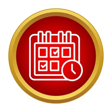Scheduling tasks planning appointment calendar time management icon Stock Illustration